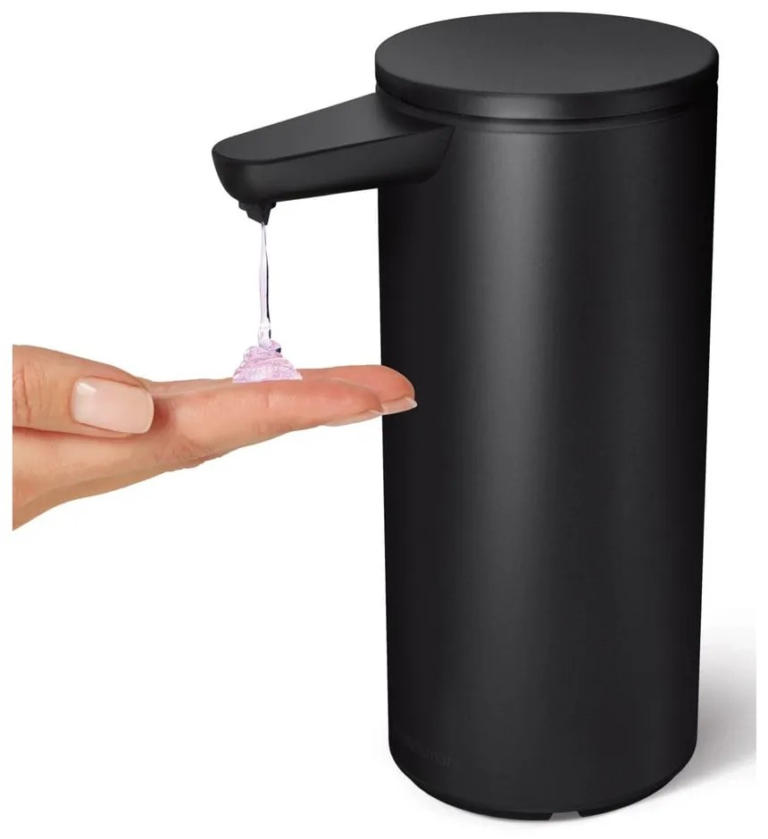 Dozator de săpun lichid negru mat automat din oțel 414 ml – simplehuman