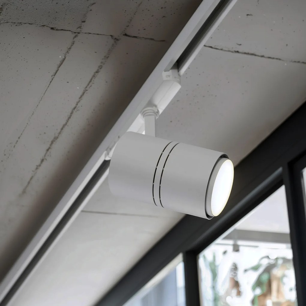 Sistem de șine modern trifazic alb cu 4 spoturi 3000-4000K - Ruler 38