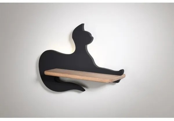 Aplică LED cu raft pentru copii BLACK CAT LED/5W/230V