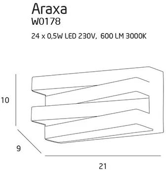 Aplica perete neagra Araxa -W0178