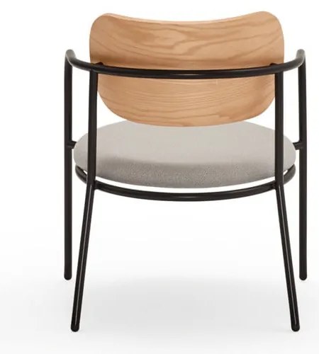 Fotoliu gri în decor de stejar Eclipse - Teulat