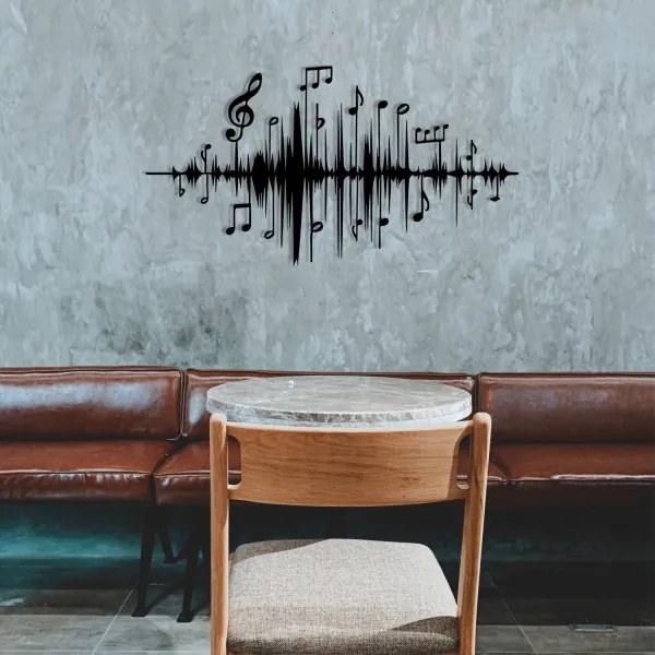 Decorațiune de perete 69x37 cm metal note