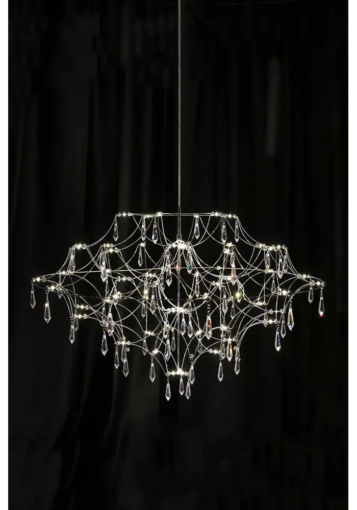 Lustră argintie LED ø 80 cm Efesos – Markslöjd