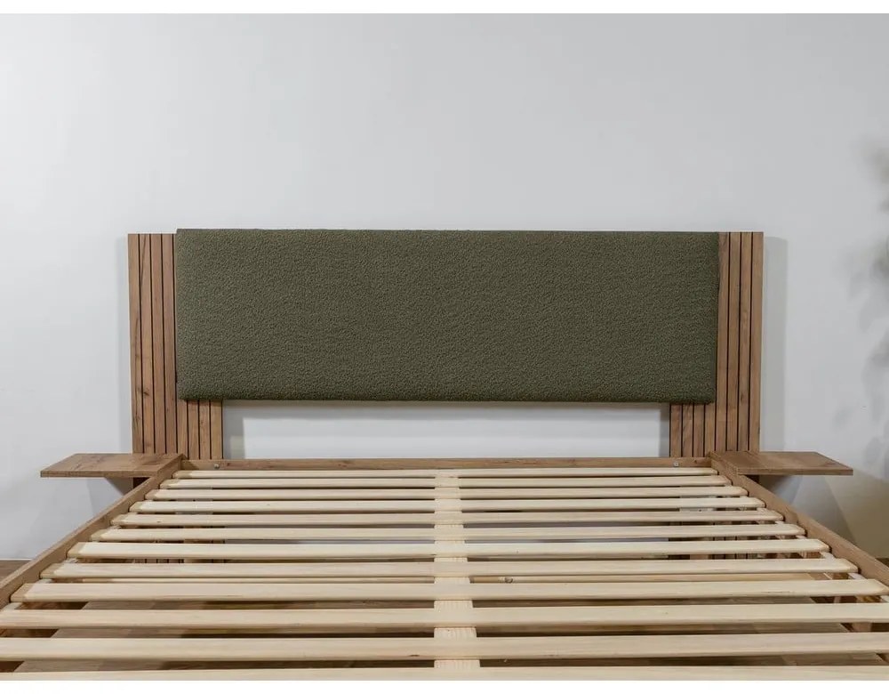 Pat matrimonial verde cu somieră 140x190 cm Lior – Bobochic Paris