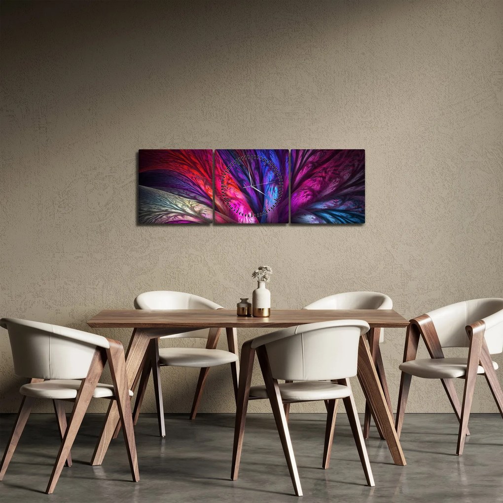 Tabloul abstract cu copacul (cu ceas) (90x30 cm)