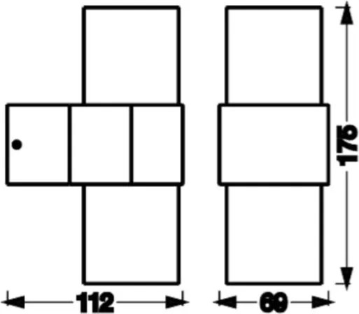 Aplică de exterior ENDURA ROTARY 2xGU10/5W/230V IP44 Ledvance