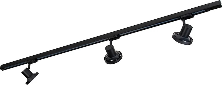 Sistem de șine cu 3 spoturi negru drept inclusiv LED trifazic - Iconic Jeany