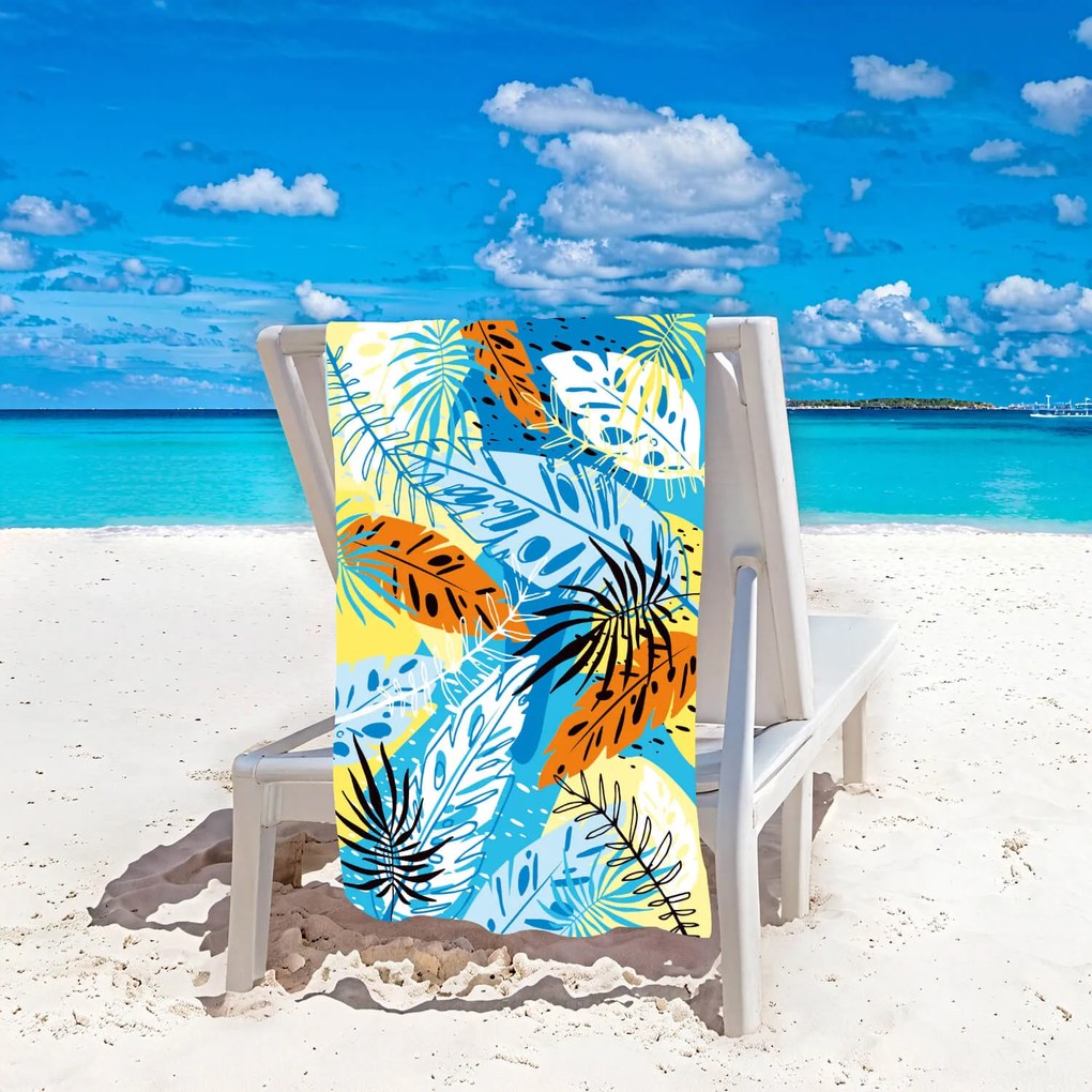 Prosop plaja SUMMER FRESH 100x180 cm colorat, 100% microfibra