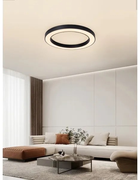 Plafonieră LED dimabilă PASTEL LED/68W/230V 95 cm negru Tuya Immax NEO 07210L + telecomandă