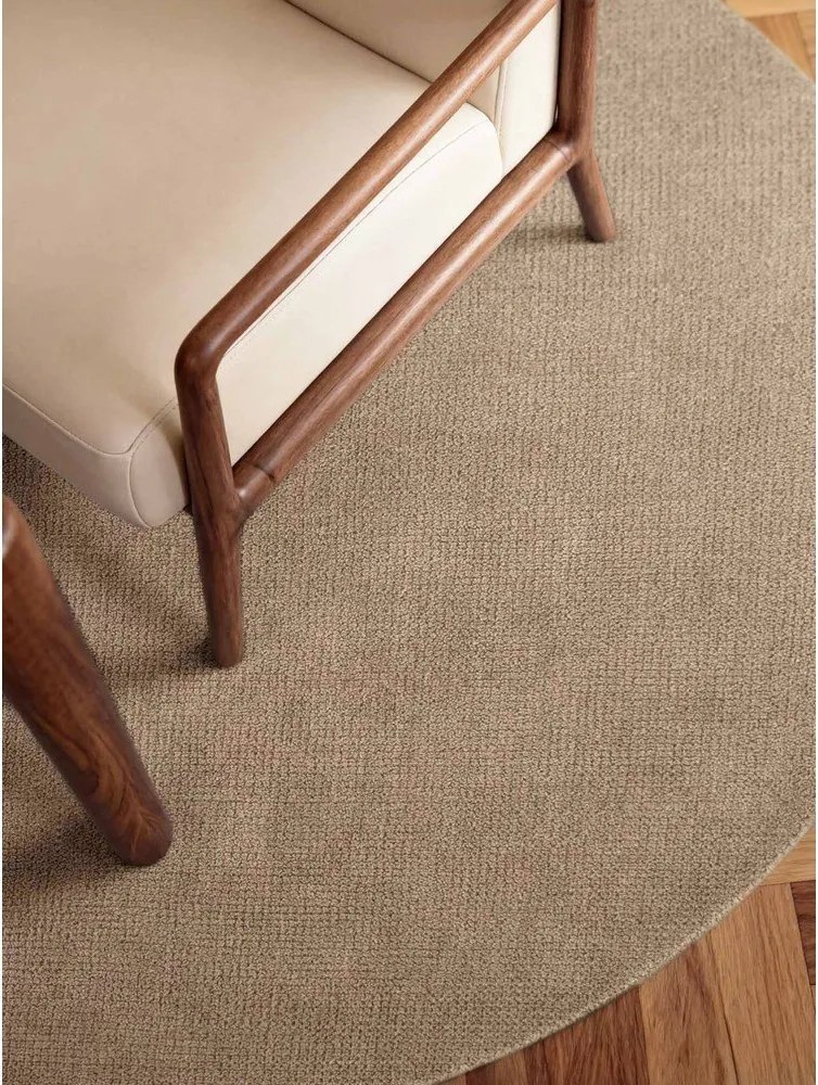 Covor bej țesut manual rotund din lână ø 200 cm Greenwich – Ted Baker