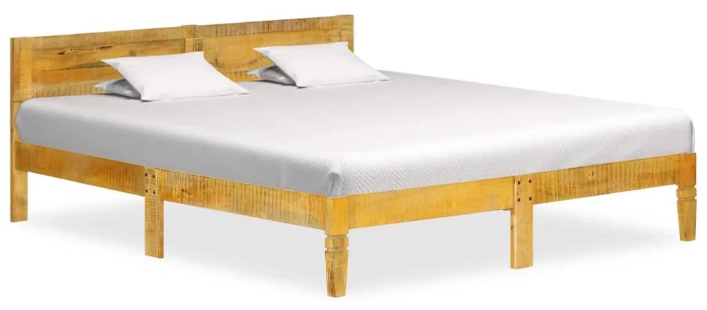 288432 vidaXL Cadru de pat, 160 cm, lemn masiv de mango