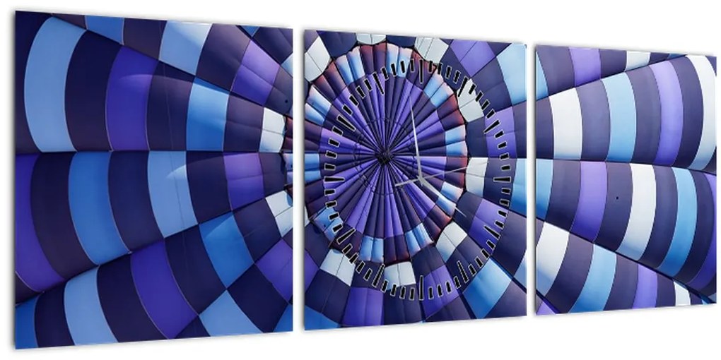 Tablou cu structura balonului zburător (cu ceas) (90x30 cm)