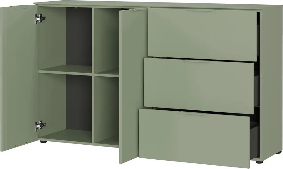 Comodă verde cu aspect mat 151x98x40 cm Savoca – Germania