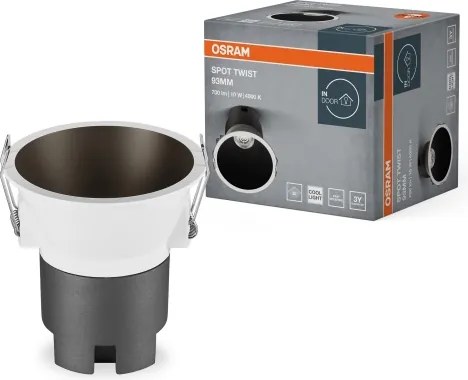 Osram - Spot încastrat LED SPOT TWIST LED/10W/230V Ø 9,3 cm alb/negru