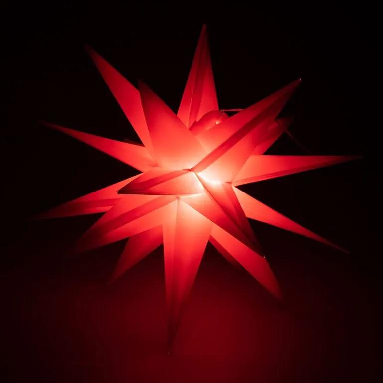 Decorațiune stea de Crăciun cu temporizator 35 cm, 10 LED-ur