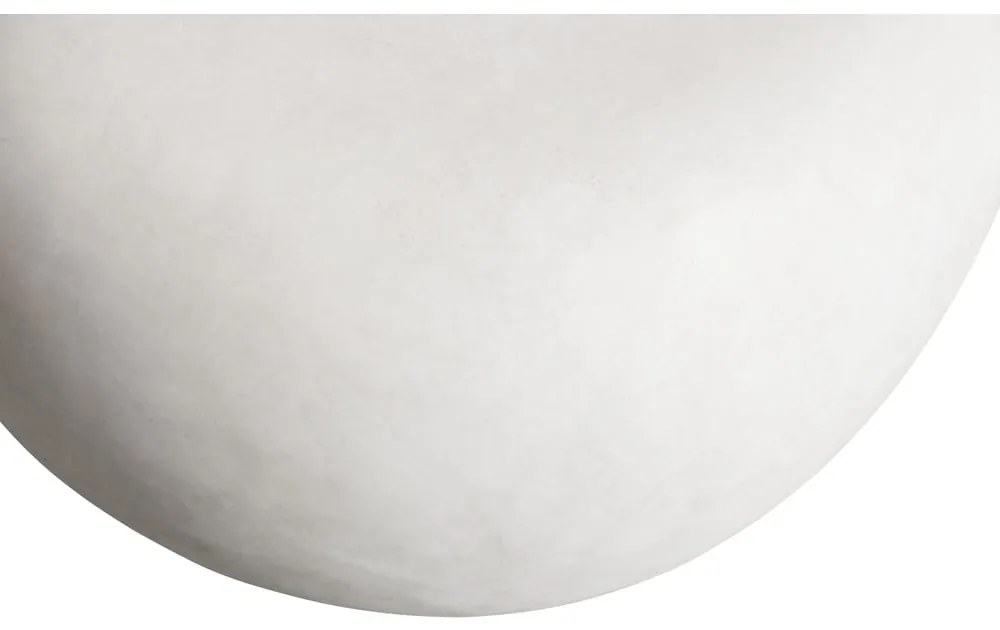 Măsuță de cafea pentru grădină din fibră de lut vtwonen Pebble, ø 50 cm, alb