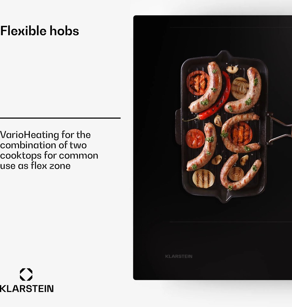 Klarstein Cuptor cu inducție AirJet 90 Down Air System + DownAir-digestor, 754 m³/h, A