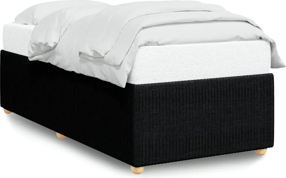 vidaXL Cadru de pat fără saltea, negru, 100x200 cm, textil