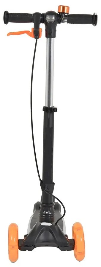Trotineta copii cu roti luminoase din silicon NOVOKIDS™ Toy Cube, Cu melodii si lumini, 3 roti, Pliabila, Maner reglabil pe inaltime, Max 50 kg,