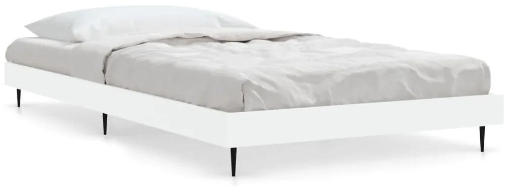832261 vidaXL Cadru de pat, alb, 100x200 cm, lemn prelucrat