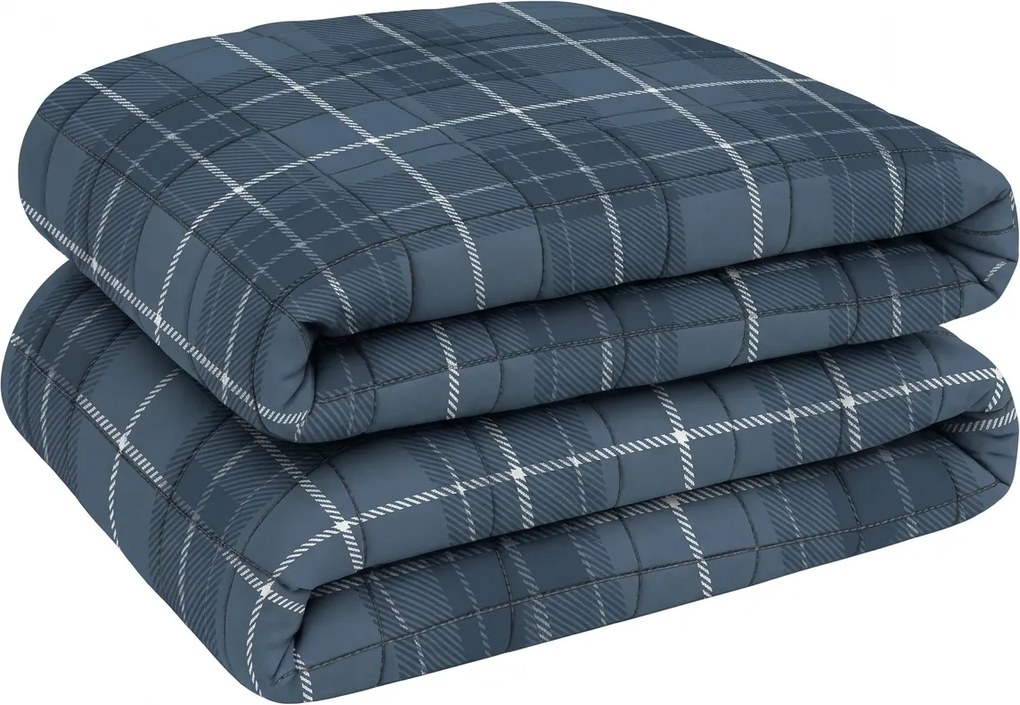 Patura cu greutate GRAVIA NAVIRA 140 × 200 cm, 9 kg, albastru inchis