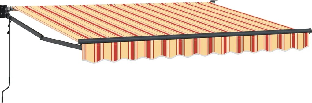 vidaXL Cort electric retractabil Galben, Portocaliu și Alb 3,5 x 2 m
