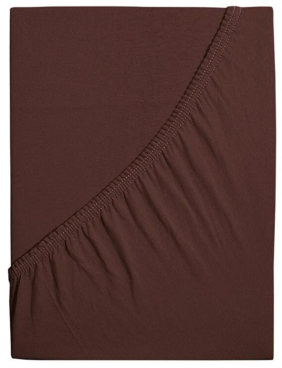 Cearșaf de pat 4Home jersey Ideal maro închis , 70 x 140 cm, 70 x 140 cm