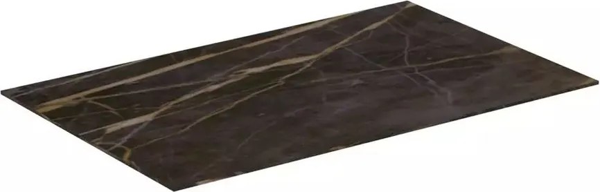 Blat ceramic pentru lavoar Ideal Standard Atelier Conca 80 cm finisaj negru marmura