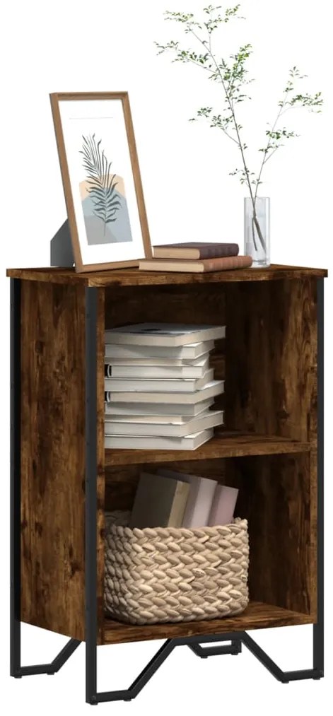 vidaXL Bibliotecă, stejar fumuriu, 50x31x74,5 cm, lemn prelucrat