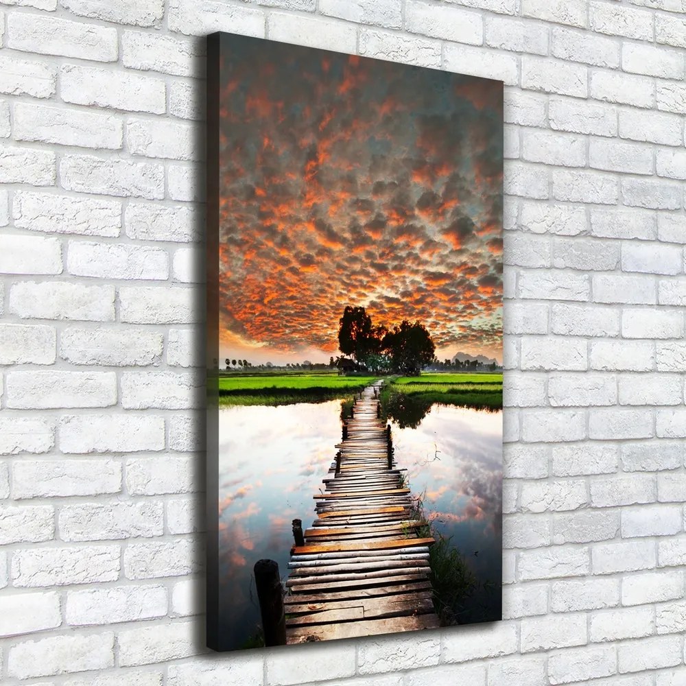 Tablou pe pânză canvas Pod de lemn