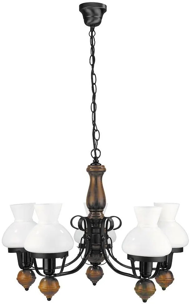 Candelabru rustic 5 brate, diam.64cm, Petronel 7079 RX