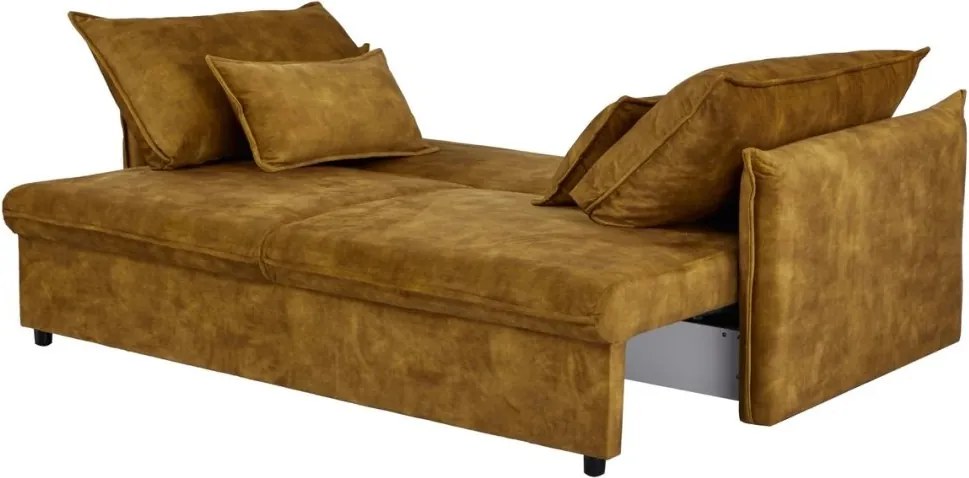 Canapea extensibila, Catifea Galben Mustar APARTMENT 215cm