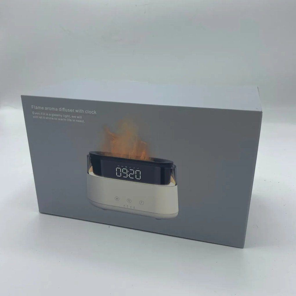 Difuzor Modern de Arome - Ceas Led - USB-C - Efect de Flacără