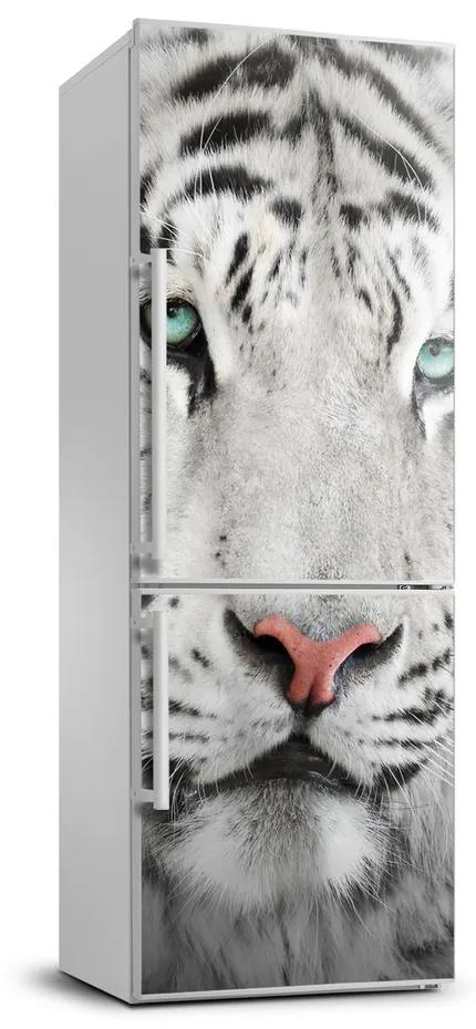 Autocolant pe frigider Tigru alb