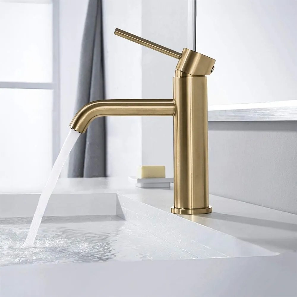 Robinet pentru lavoar Rea Lungo  Gold Brush