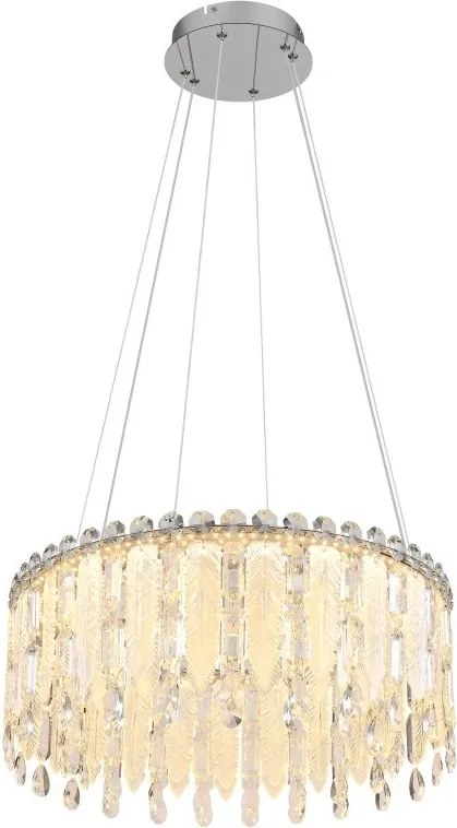 Lustra LED suspendata cu telecomanda KLUNKA crom