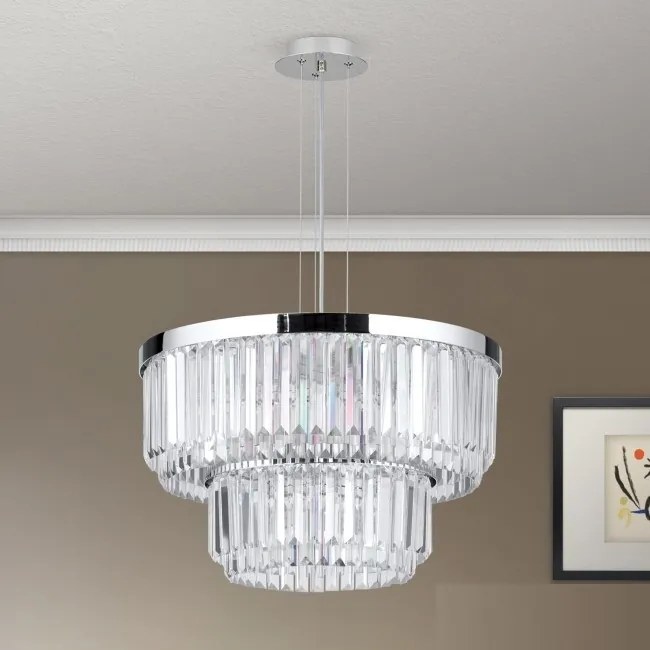 Candelabru, Lustra LED design LUX PRISM, chrome