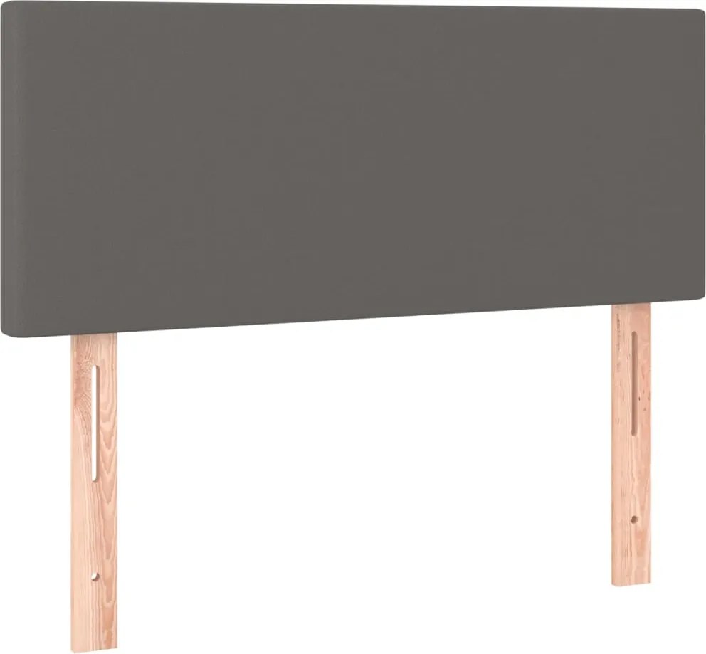 vidaXL Tăblie de pat, gri, 90x5x78/88 cm, piele ecologică