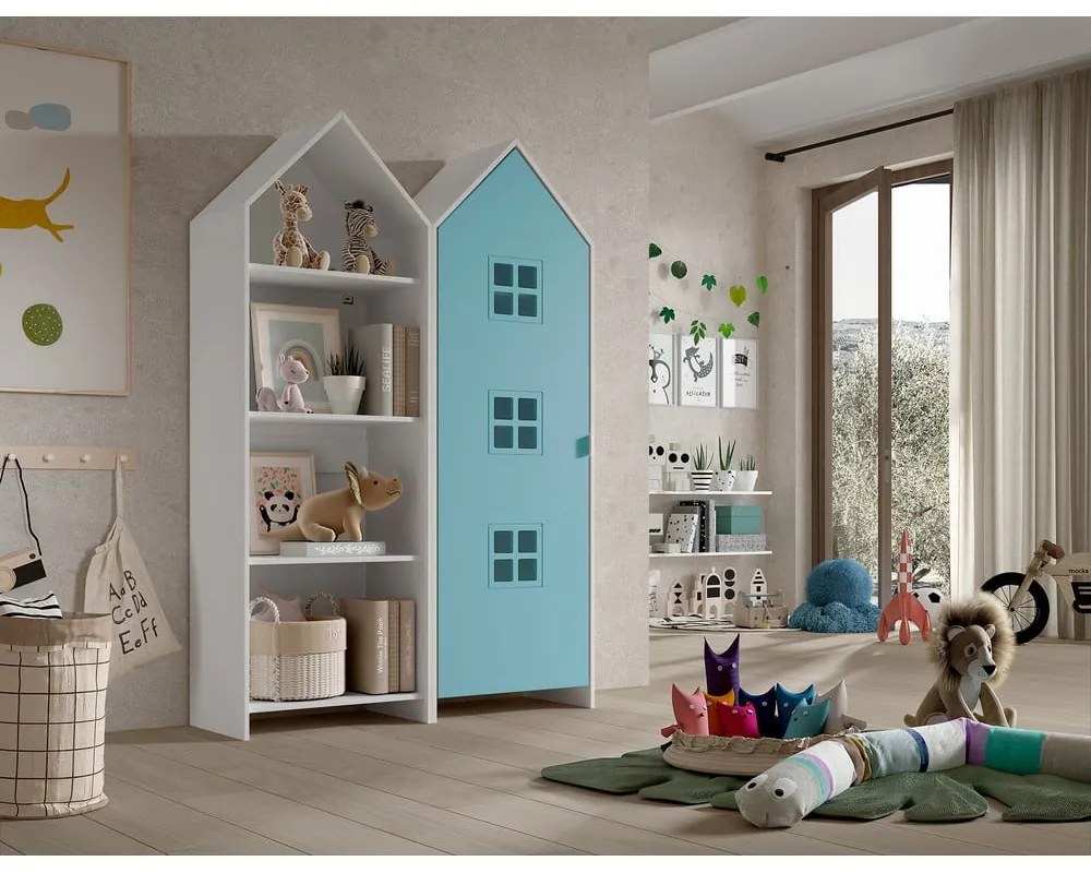 Șifonier de copii alb/albastru deschis 115x171,5 cm CASAMI BRUGES – Vipack