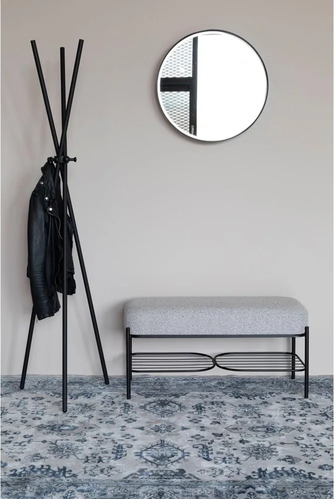 Bancă White Label Milou, gri deschis