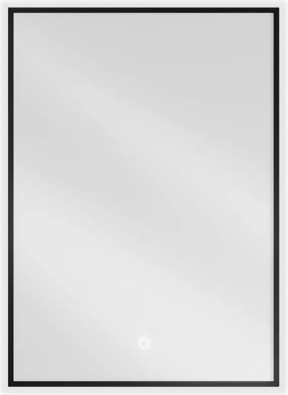 Mexen Erma oglindă de baie iluminată 50 x 70 cm, LED 6000K, anti-abur, ramă neagră - 9814-050-070-611-70