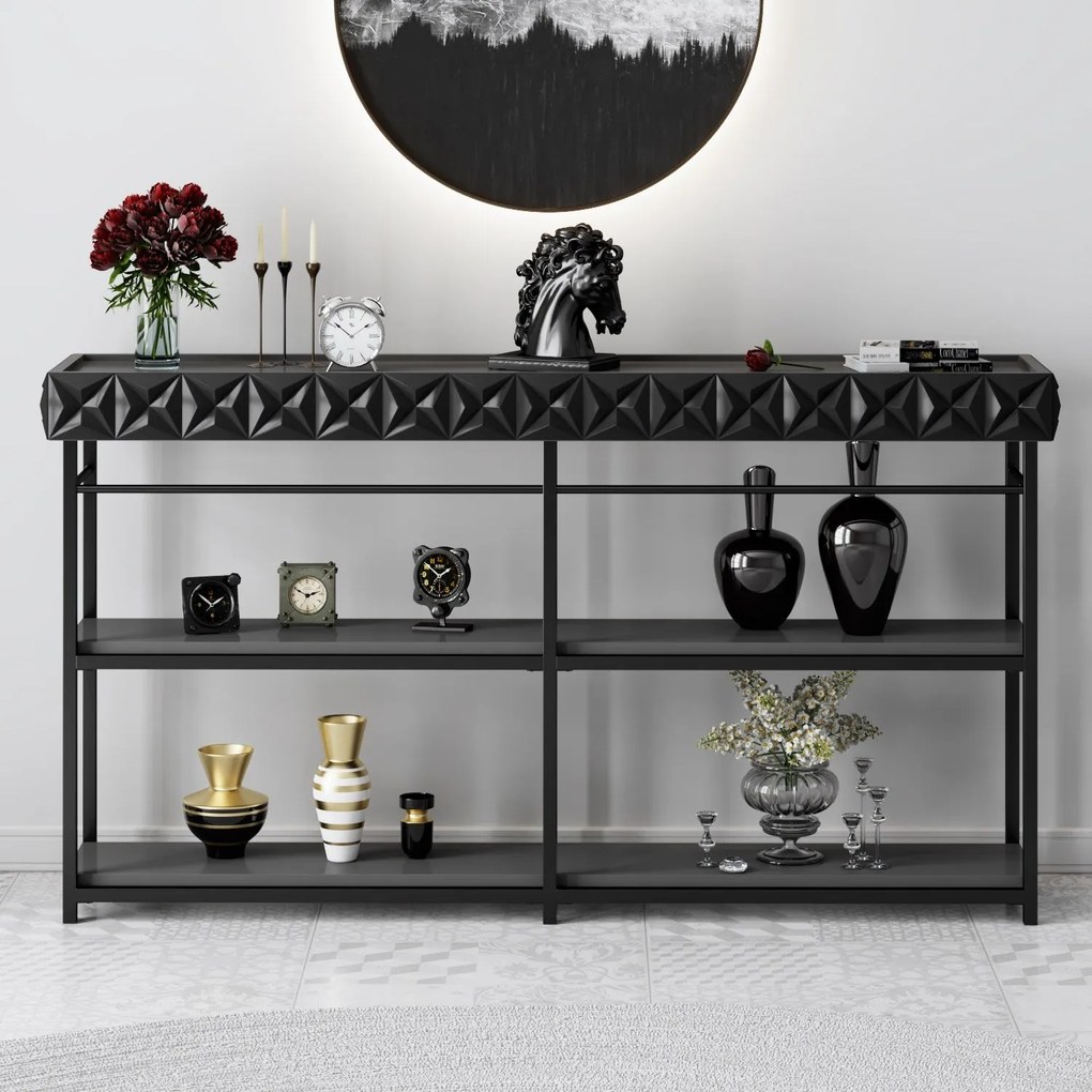Consolă Zumrut - Anthracite, Black (152)