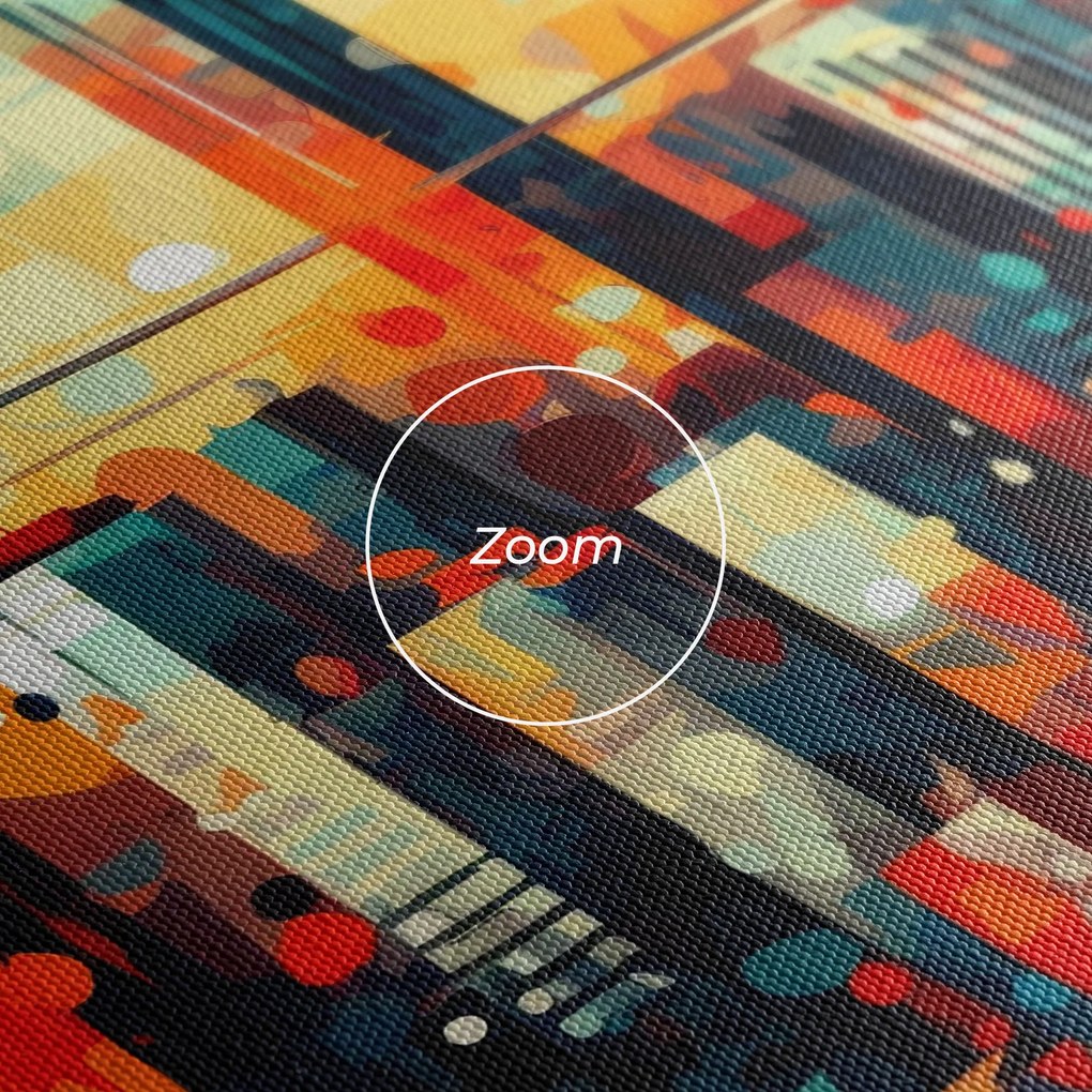 Tablou Canvas, 50x70cm, Dormitor si Living, Peisaje, Urbane, Colorful City Painting