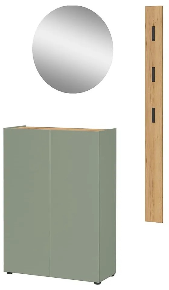 Set pentru hol verde deschis cu aspect de lemn de stejar 104x200x33 cm Alviano – Germania