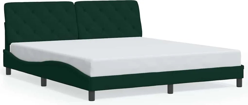 vidaXL Cadru de pat fără saltea, verde închis, 180x200 cm, catifea
