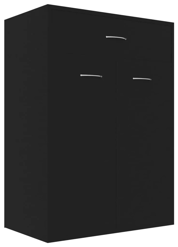 801072 vidaXL Pantofar, negru, 60 x 35 x 84 cm, PAL