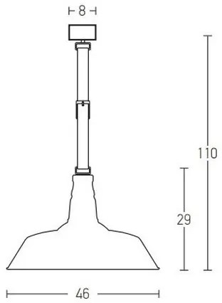 Lustră pe cablu 1xE27/40W/230V Zambelis 22225