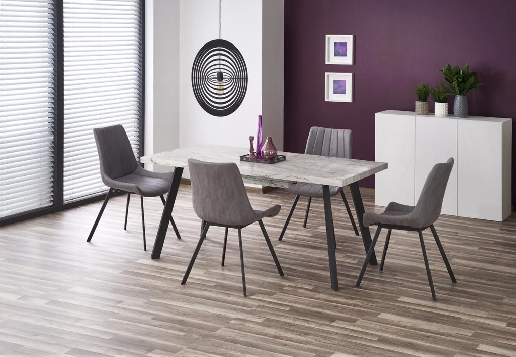 Masa extensibila MDF + metal Dallas - L 160-220 x l 90 x h 76 cm