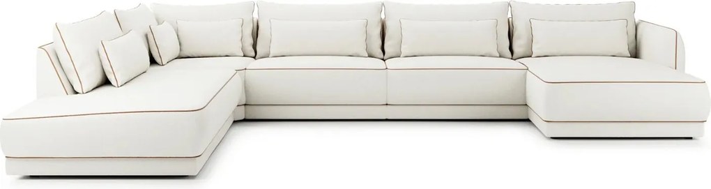 Colțar lemn masiv Yves, 431 × 253 × 83 cm - Stânga