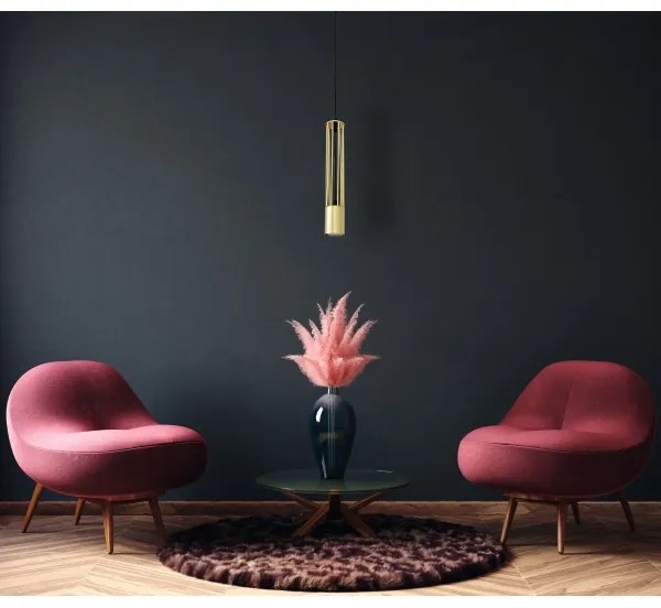 LED Lustră pe cablu BARS 1xGU10/4,8W/230V aurie